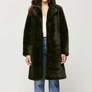 Long Matcha Green Faux Fur Coat Soia & Kyo